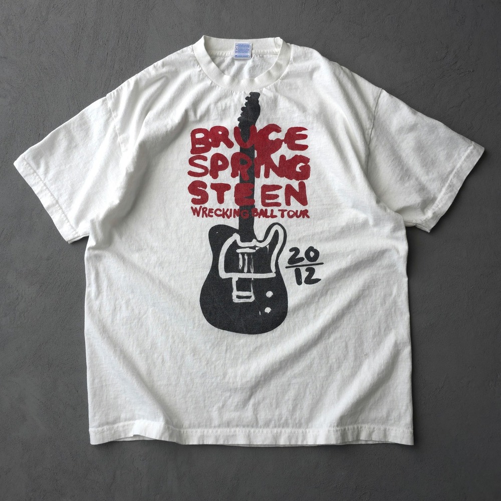 Vintage 2010s Bruce Springsteen White T-shirt XL Wrecking Ball Tour 2012